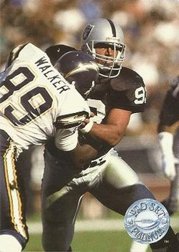 #55 Greg Townsend - Los Angeles Raiders - 1991 Pro Set Platinum Football