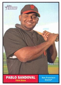 #55a Pablo Sandoval - San Francisco Giants - 2010 Topps Heritage Baseball