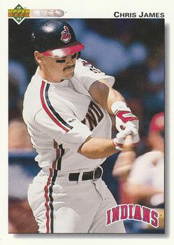 #560 Chris James - Cleveland Indians - 1992 Upper Deck Baseball