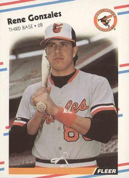 #560 Rene Gonzales - Baltimore Orioles - 1988 Fleer Baseball