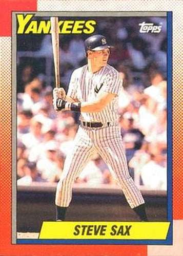 #560 Steve Sax - New York Yankees - 1990 O-Pee-Chee Baseball