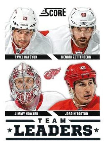 #560 Henrik Zetterberg / Jimmy Howard / Jordin Tootoo / Pavel Datsyuk - Detroit Red Wings - 2013-14 Score Hockey