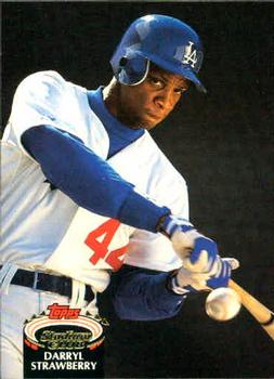 #560 Darryl Strawberry - Los Angeles Dodgers - 1992 Stadium Club Baseball