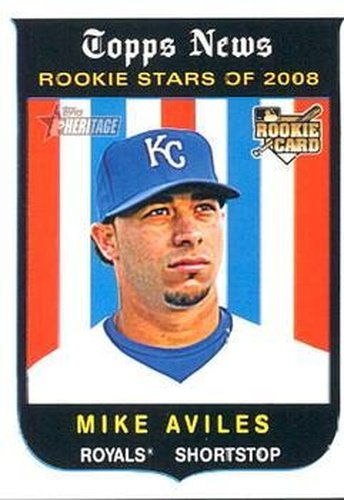 #561 Mike Aviles - Kansas City Royals - 2008 Topps Heritage Baseball