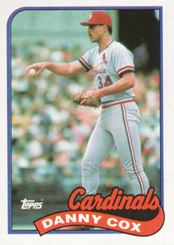 #562 Danny Cox - St. Louis Cardinals - 1989 Topps Baseball