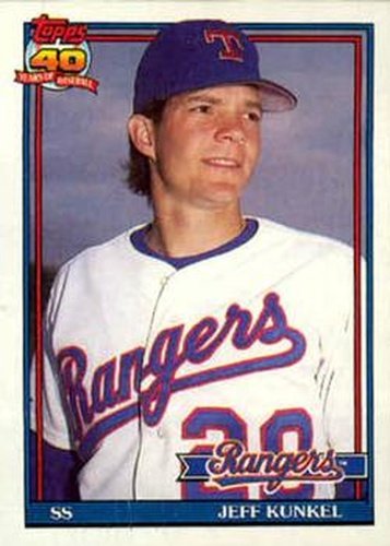 #562 Jeff Kunkel - Texas Rangers - 1991 Topps Baseball