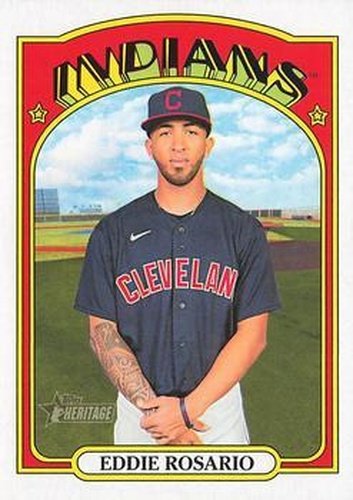 #562 Eddie Rosario - Cleveland Indians - 2021 Topps Heritage Baseball