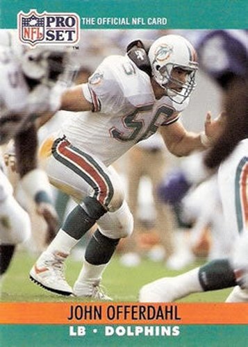 562 John Offerdahl - Miami Dolphins - 1990 Pro Set Football