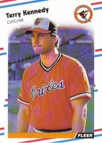 #563 Terry Kennedy - Baltimore Orioles - 1988 Fleer Baseball