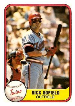 #563 Rick Sofield - Minnesota Twins - 1981 Fleer Baseball
