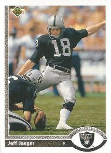 #563 Jeff Jaeger - Los Angeles Raiders - 1991 Upper Deck Football