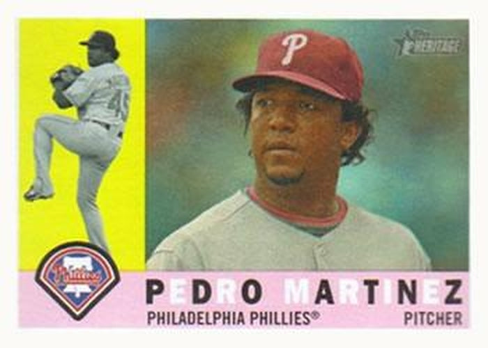 #563a Pedro Martinez - Philadelphia Phillies - 2009 Topps Heritage Baseball