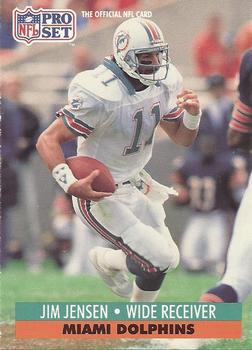 #564 Jim Jensen - Miami Dolphins - 1991 Pro Set Football