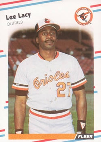 #565 Lee Lacy - Baltimore Orioles - 1988 Fleer Baseball
