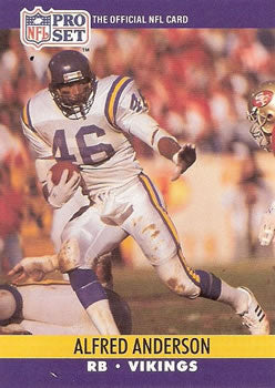 #565 Alfred Anderson - Minnesota Vikings - 1990 Pro Set Football