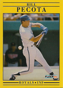 #565 Bill Pecota - Kansas City Royals - 1991 Fleer Baseball