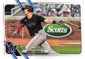 #565 Garrett Cooper - Miami Marlins - 2021 Topps Baseball