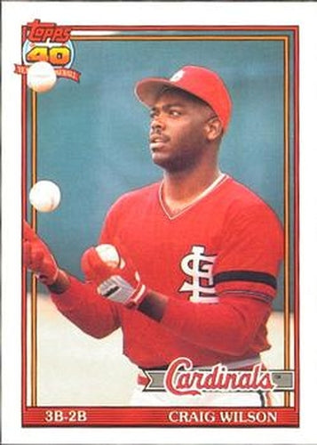#566 Craig Wilson - St. Louis Cardinals - 1991 O-Pee-Chee Baseball