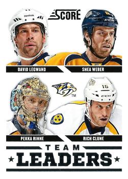 #566 David Legwand / Pekka Rinne / Richard Clune / Shea Weber - Nashville Predators - 2013-14 Score Hockey