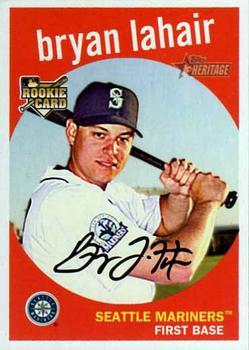 #566 Bryan Lahair - Seattle Mariners - 2008 Topps Heritage Baseball