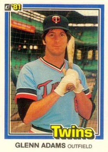 #566b Glenn Adams - Minnesota Twins - 1981 Donruss Baseball