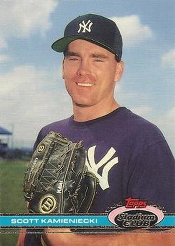 #568 Scott Kamieniecki - New York Yankees - 1991 Stadium Club Baseball
