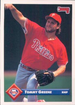 #568 Tommy Greene - Philadelphia Phillies - 1993 Donruss Baseball