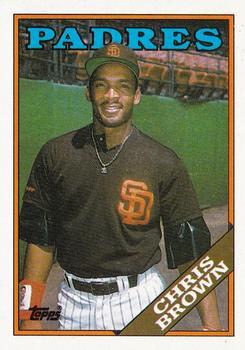 #568 Chris Brown - San Diego Padres - 1988 Topps Baseball