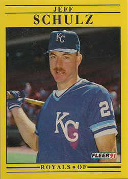 #568 Jeff Schulz - Kansas City Royals - 1991 Fleer Baseball