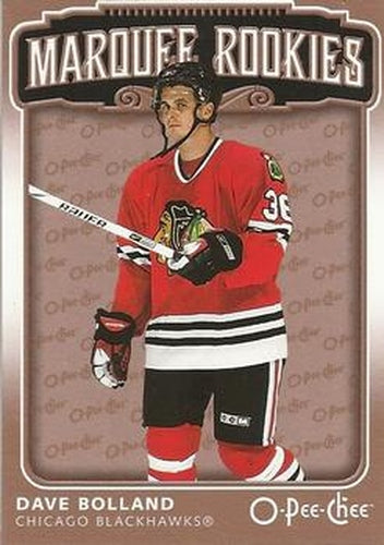 #569 Dave Bolland - Chicago Blackhawks - 2006-07 O-Pee-Chee Hockey
