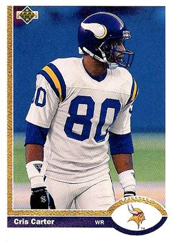 #56 Cris Carter - Minnesota Vikings - 1991 Upper Deck Football