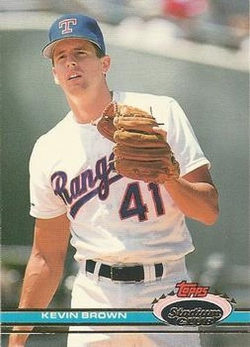 #56 Kevin Brown - Texas Rangers - 1991 Stadium Club Baseball