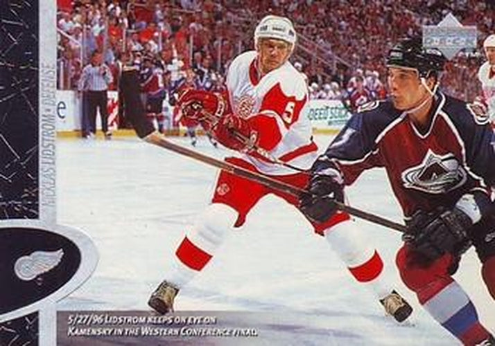#56 Nicklas Lidstrom - Detroit Red Wings - 1996-97 Upper Deck Hockey