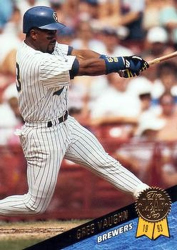 #56 Greg Vaughn - Milwaukee Brewers - 1993 Leaf Baseball