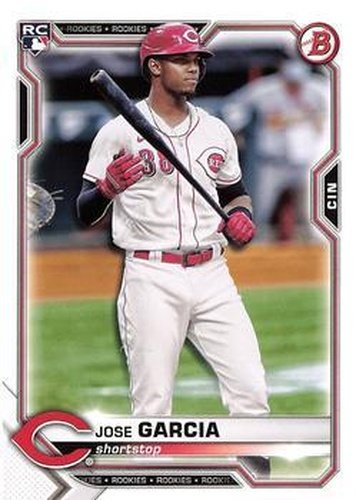 #56 Jose Garcia - Cincinnati Reds - 2021 Bowman Baseball