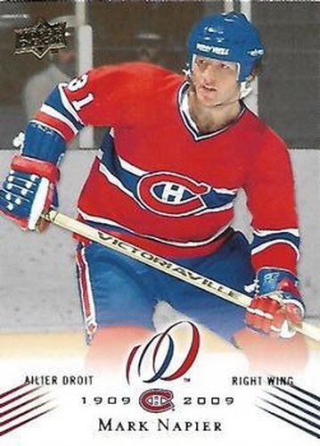 #56 Mark Napier - Montreal Canadiens - 2008-09 Upper Deck Montreal Canadiens Centennial Hockey