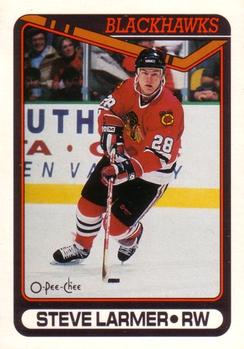 #56 Steve Larmer - Chicago Blackhawks - 1990-91 O-Pee-Chee Hockey