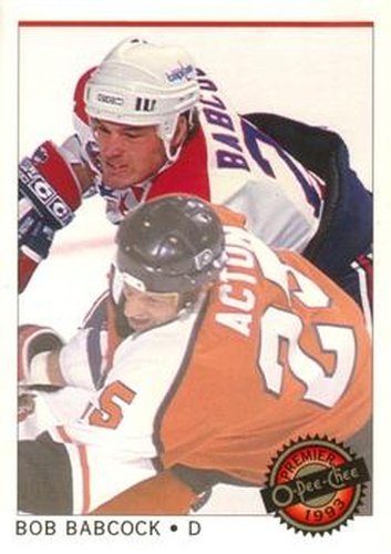 #56 Bob Babcock - Washington Capitals - 1992-93 O-Pee-Chee Premier Hockey