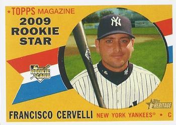 #571 Francisco Cervelli - New York Yankees - 2009 Topps Heritage Baseball