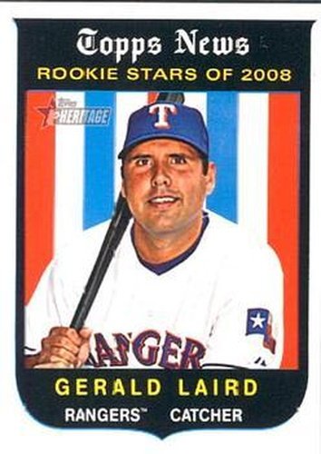 #571 Gerald Laird - Texas Rangers - 2008 Topps Heritage Baseball