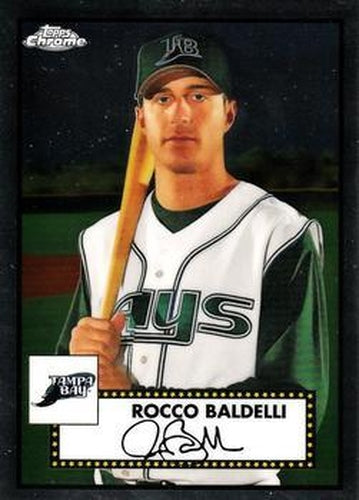 #571 Rocco Baldelli - Tampa Bay Devil Rays - 2021 Topps Chrome Platinum Anniversary Baseball