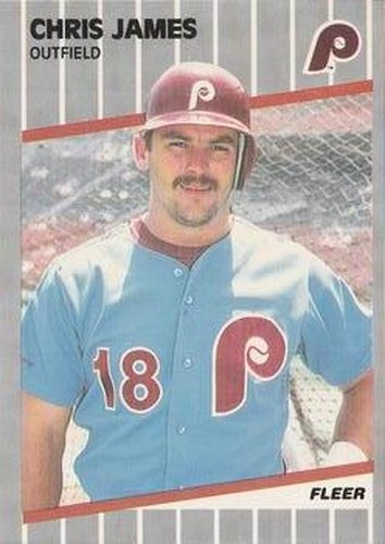 #572 Chris James - Philadelphia Phillies - 1989 Fleer Baseball