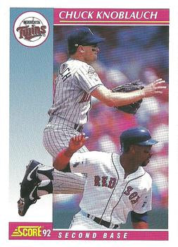 #572 Chuck Knoblauch - Minnesota Twins - 1992 Score Baseball