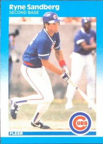 #572 Ryne Sandberg - Chicago Cubs - 1987 Fleer Baseball