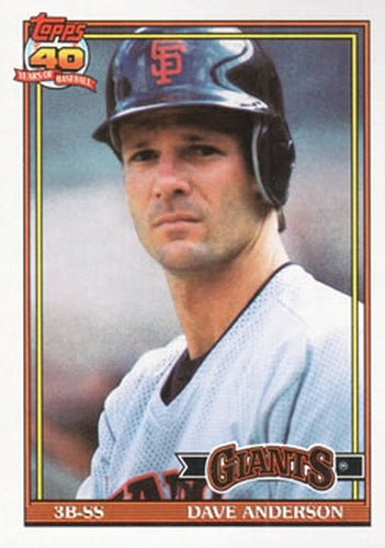 #572 Dave Anderson - San Francisco Giants - 1991 Topps Baseball