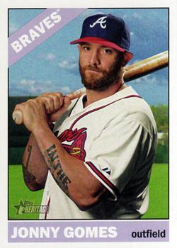 #572 Jonny Gomes - Atlanta Braves - 2015 Topps Heritage Baseball