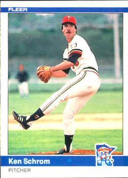 #572 Ken Schrom - Minnesota Twins - 1984 Fleer Baseball