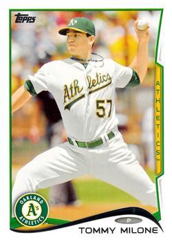 #572 Tommy Milone - Oakland Athletics - 2014 Topps Baseball