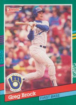 #572 Greg Brock - Milwaukee Brewers - 1991 Donruss Baseball