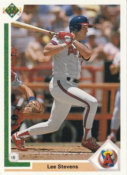 #573 Lee Stevens - California Angels - 1991 Upper Deck Baseball